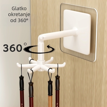 Okretni držač četkica kaligrafije, zidni prikazni stalak za četiri blaga, bez bušenja, višenamjenski zidni kukica; Brand: Evesigar/isijia; Materijal: Plastika; Model: 2171176905902328192; Specifikacija: Standard