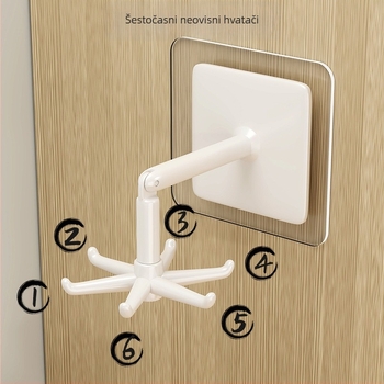 Okretni držač četkica kaligrafije, zidni prikazni stalak za četiri blaga, bez bušenja, višenamjenski zidni kukica; Brand: Evesigar/isijia; Materijal: Plastika; Model: 2171176905902328192; Specifikacija: Standard