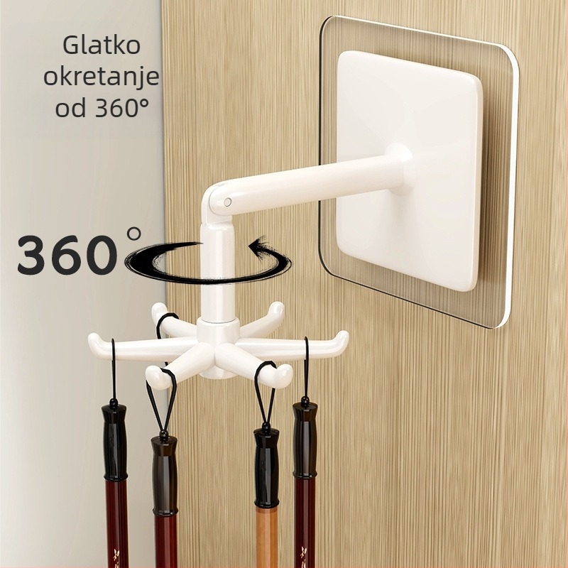 Okretni držač četkica kaligrafije, zidni prikazni stalak za četiri blaga, bez bušenja, višenamjenski zidni kukica; Brand: Evesigar/isijia; Materijal: Plastika; Model: 2171176905902328192; Specifikacija: Standard