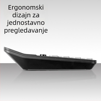 Deli kalkulator s dvostrukim napajanjem, velikim zaslonom, 12 znamenki, za uredske i financijske potrebe
