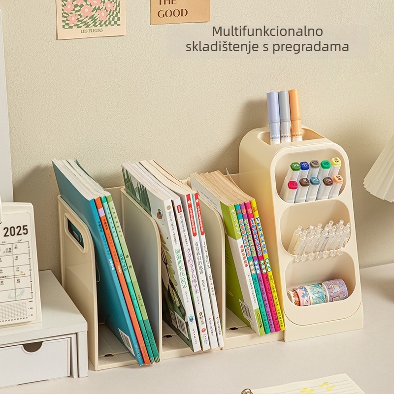 Stolna kutija za pohranu s pregradama (Model 8090 • Materijal: Plastika • S pregradama • Ispis logotipa: Da • Mogućnost prilagođavanja)