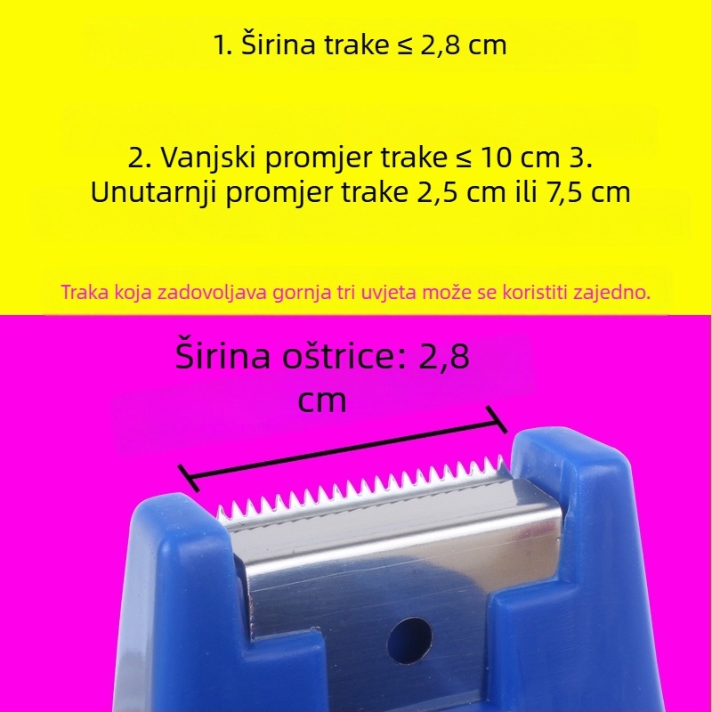 Višenamjenski dispenser za traku, prozirni rezač trake, stolni uredski pribor s bazom