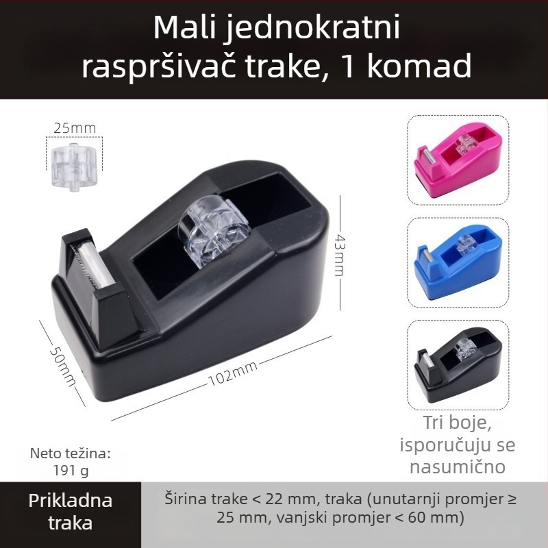 Višenamjenski dispenser za traku, prozirni rezač trake, stolni uredski pribor s bazom