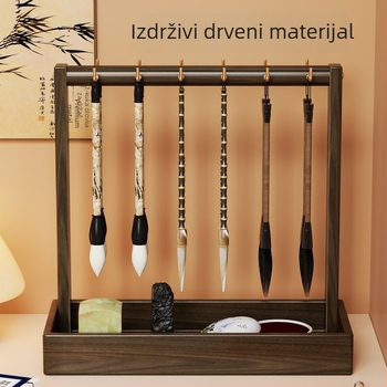 Držač četkica od masivnog drveta za stolni stalak, univerzalni model, standardne specifikacije, marka Evesigar/isi home
