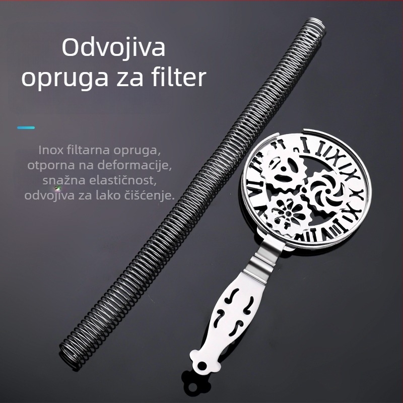 Filtar za led od nehrđajućeg čelika — Hawthorne uzorak lubanje, alat za bar koktele