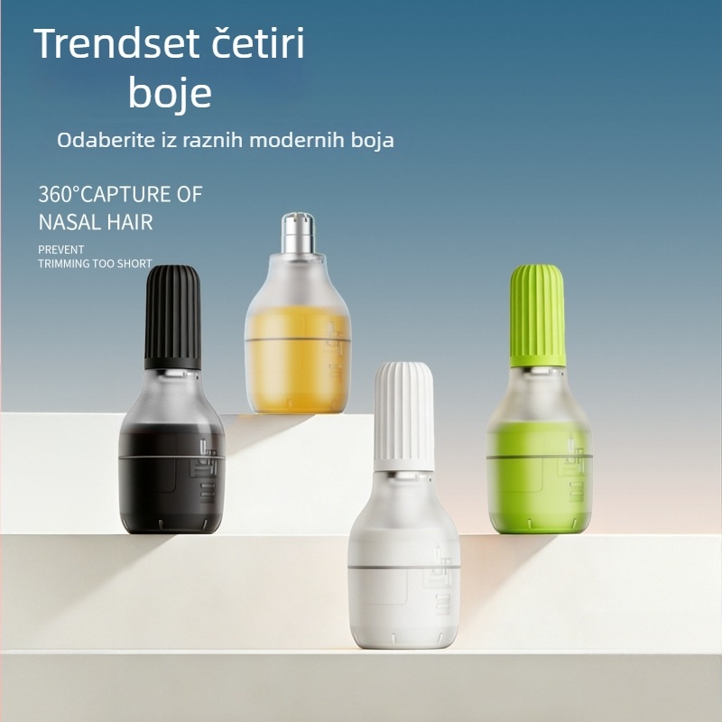 Održač nosnih dlačica s magnetskim punjenjem, odvojiva i periva glava oštrice, ugrađena baterija 100–300 mAh, vodootporan