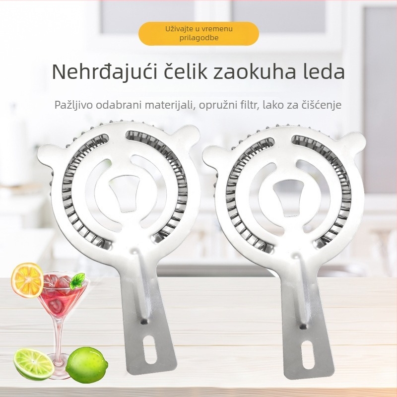 Nehrđajući čelični filter za led i razdjeljivač koktela, filtriranje kave i čaja — bar alat
