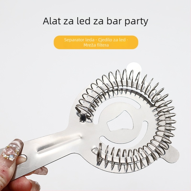 Nehrđajući čelični filter za led i razdjeljivač koktela, filtriranje kave i čaja — bar alat