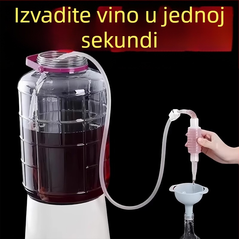 Kućni ekstraktor vina sa automatskim sifonom i filtracijom (PP materijal)
