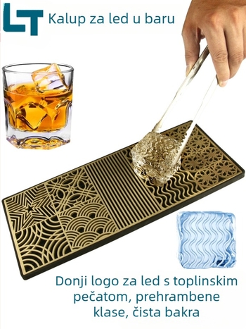 Kalup za ledene kocke za bar s reljefnim uzorkom i teksturom logotipa — PP materijal