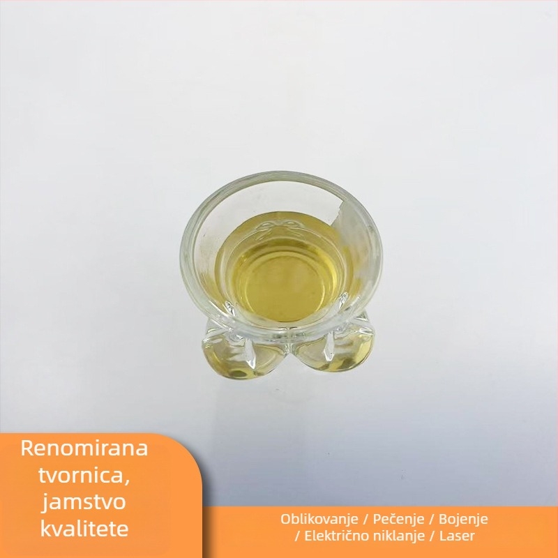 Staklena čašica za liker s oblikom grudi, tiskanje logotipa, kapacitet 1–100 ml, pakiranje u papirnatoj kutiji