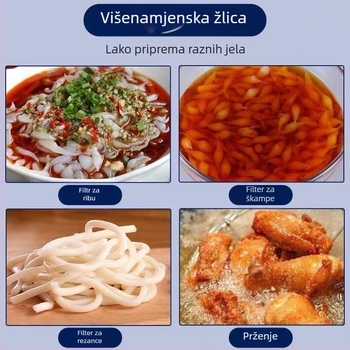 PP materijala skimmer za ručno pripremljenu juhu od škampi, s velikim otvorima – Višenamjenska žlica za ribu (Materijal: PP; Uvoz: Ne; Funkcija: Ostalo)