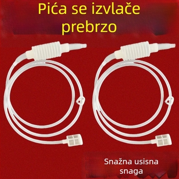 Pumpa za vino za kućnu upotrebu s automatskim usisavanjem, 2 m cijevi s filtrom i klipom za zaustavljanje vode, PP materijal, marka Tianshun, premium proizvod
