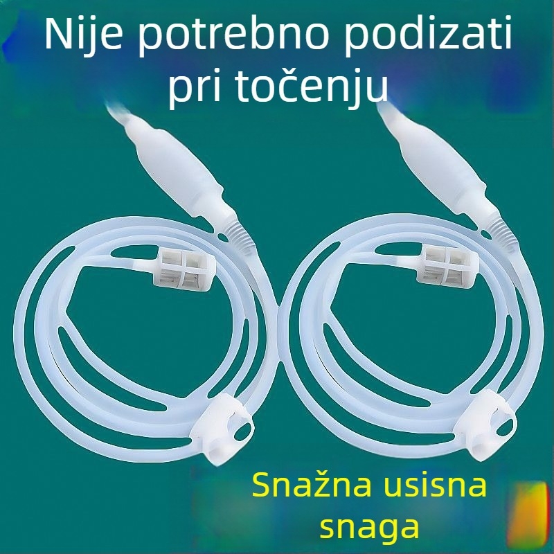 Pumpa za vino za kućnu upotrebu s automatskim usisavanjem, 2 m cijevi s filtrom i klipom za zaustavljanje vode, PP materijal, marka Tianshun, premium proizvod
