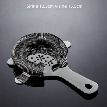 Bar Ice Strainer Hawthorne, europskog stila, 304 nehrđajući čelik, odjeljivač leda i filtr za vino