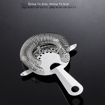 Bar Ice Strainer Hawthorne, europskog stila, 304 nehrđajući čelik, odjeljivač leda i filtr za vino