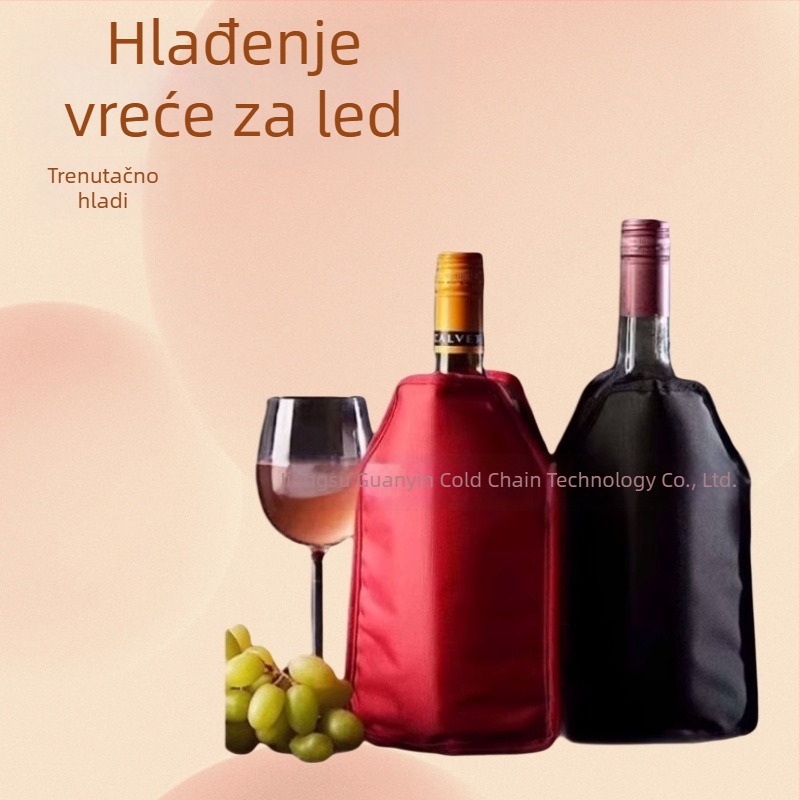 Chladić za bocu vina s gelom, poliester vlakno, za ponovnu upotrebu - Crown Seal Gy-bjt003