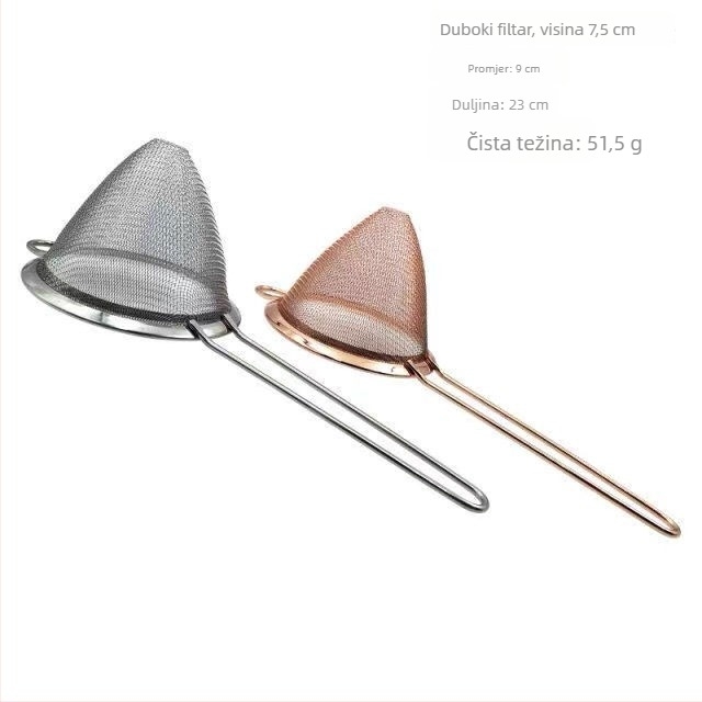 Čašica za filtriranje koktela s dubokim konusnim filtrom, materijal PP, bez prilagodbe, bez logotipa