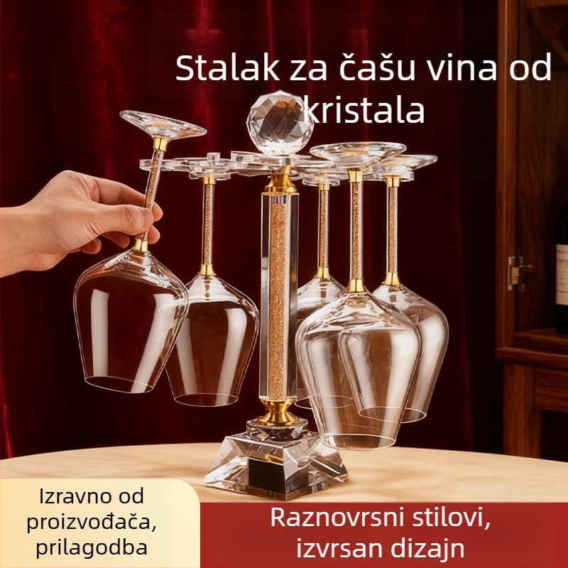 Set vinskih čaša od bezolovnog kristalnog stakla, kapacitet 501–600 ml, moderni minimalistički stil