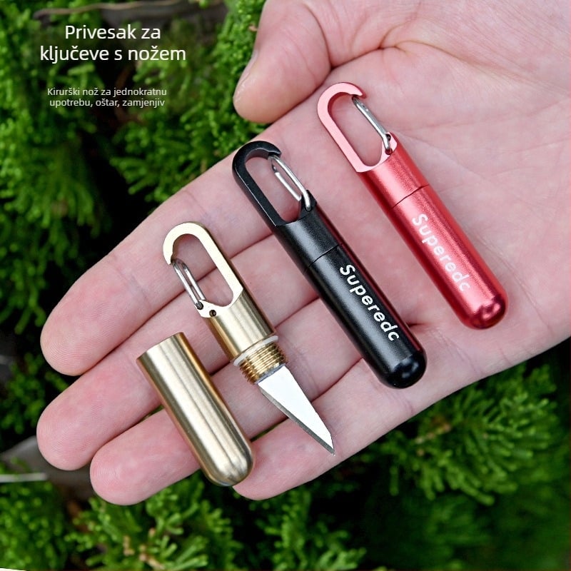 Nothing džepni nož – metalni nož s ključnim lancem, prenosni višenamjenski alat za otvaranje paketa i rezanje papira