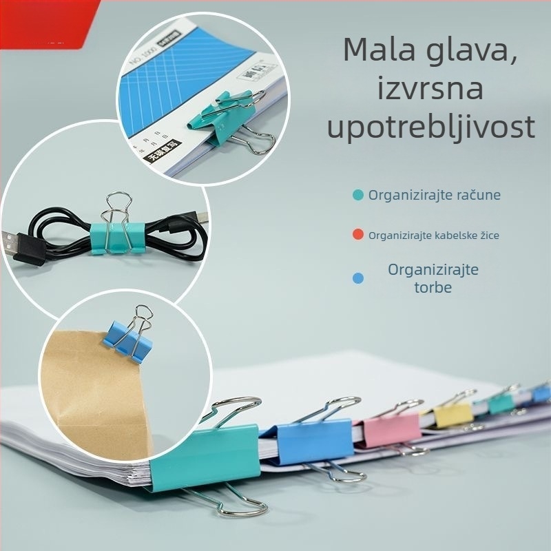 Duga klipsa za dokumente – metalna klipsa (Brand: Shengqi)