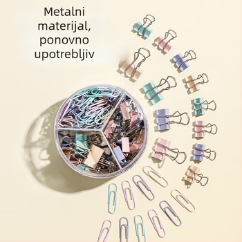 Deli metalni long-tail klip set za ured, 3u1, s dovetail klipom, u kutiji