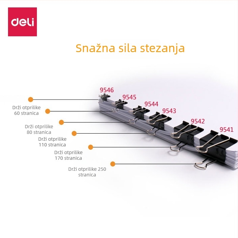 Deli Metal Hollow Clip s dugom repom – stilovi Dovetail, Butterfly i Phoenix Tail (Marka: Deli; Materijal: Metal; Tip proizvoda: Metal Hollow)