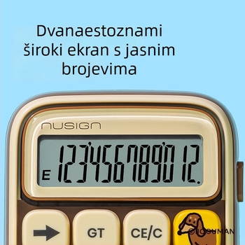 Deli NS043-Q višefunkcijski kalkulator s 12-znamenkasti zaslon, plastično kućište, baterija uključena