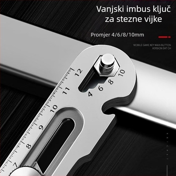 Šest u jedan nož za tapete od nehrđajućeg čelika, snažan, debela oštrica 0.5×18×100 mm