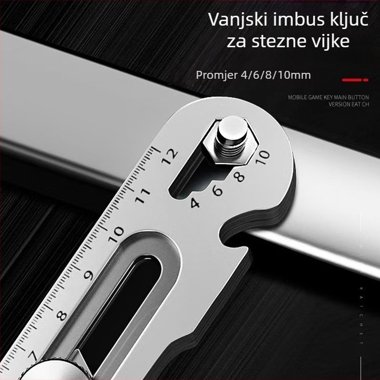 Šest u jedan nož za tapete od nehrđajućeg čelika, snažan, debela oštrica 0.5×18×100 mm