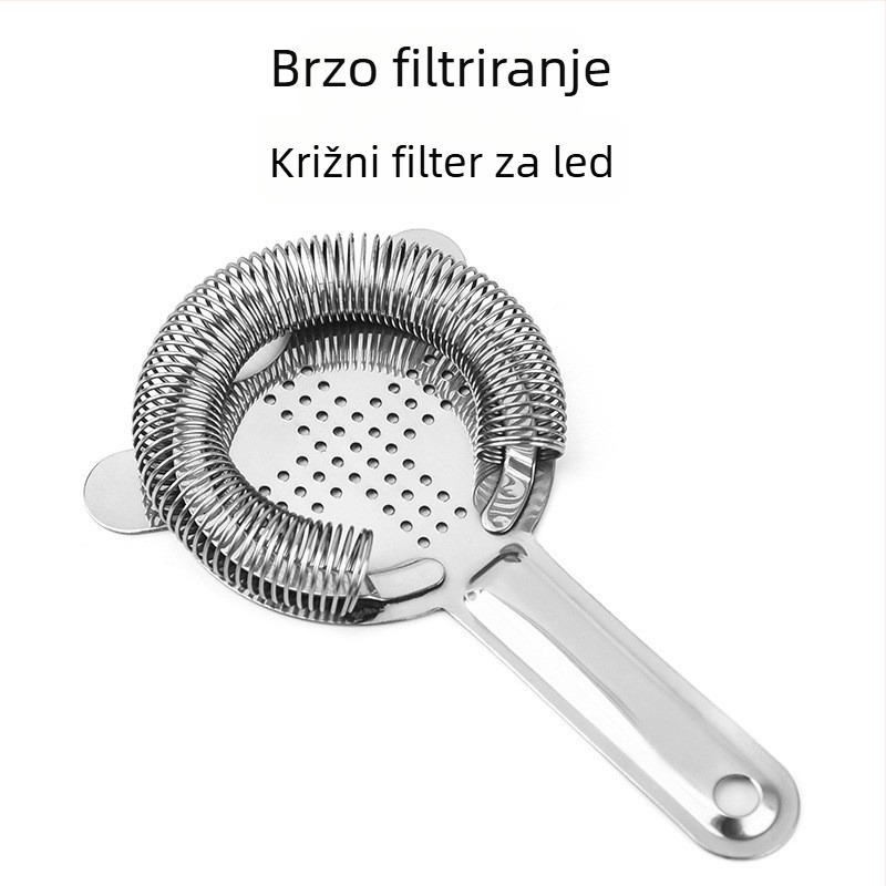 Nehrđajući čelični filter za led, europskog stila retro s križnim otvorima, model TX019, za koktele