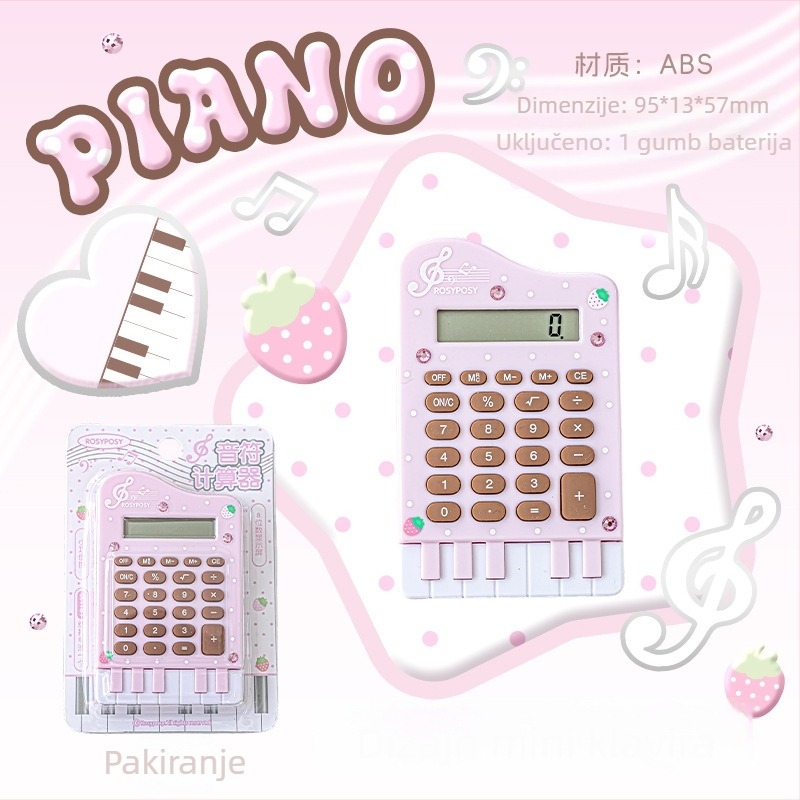 Prijenosni kalkulator — 8‑digitni zaslon, model rs259v, ABS smola, LR1130 baterija (Ključne specifikacije: 8‑digitni zaslon; rs259v; ABS smola; LR1130 baterija)