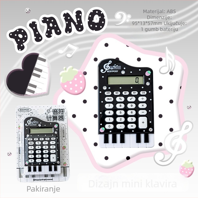 Prijenosni kalkulator — 8‑digitni zaslon, model rs259v, ABS smola, LR1130 baterija (Ključne specifikacije: 8‑digitni zaslon; rs259v; ABS smola; LR1130 baterija)