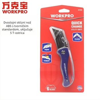 Teški sklopivi višenamjenski nož s plastičnom drškom, model 211006