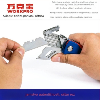 Teški sklopivi višenamjenski nož s plastičnom drškom, model 211006