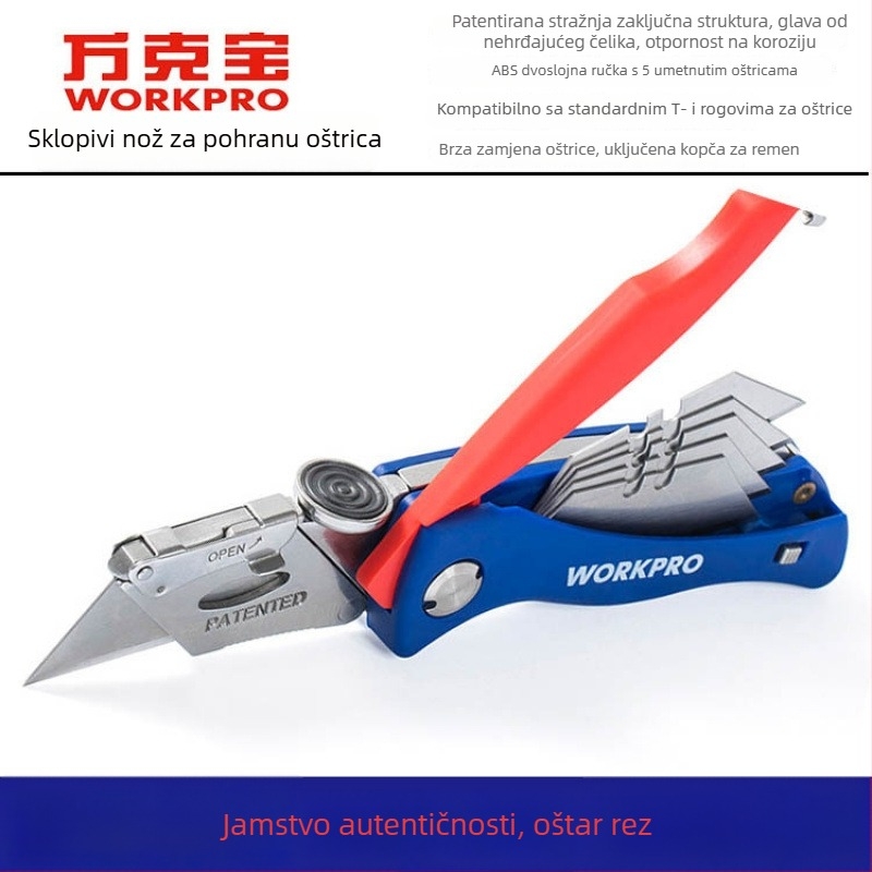 Teški sklopivi višenamjenski nož s plastičnom drškom, model 211006