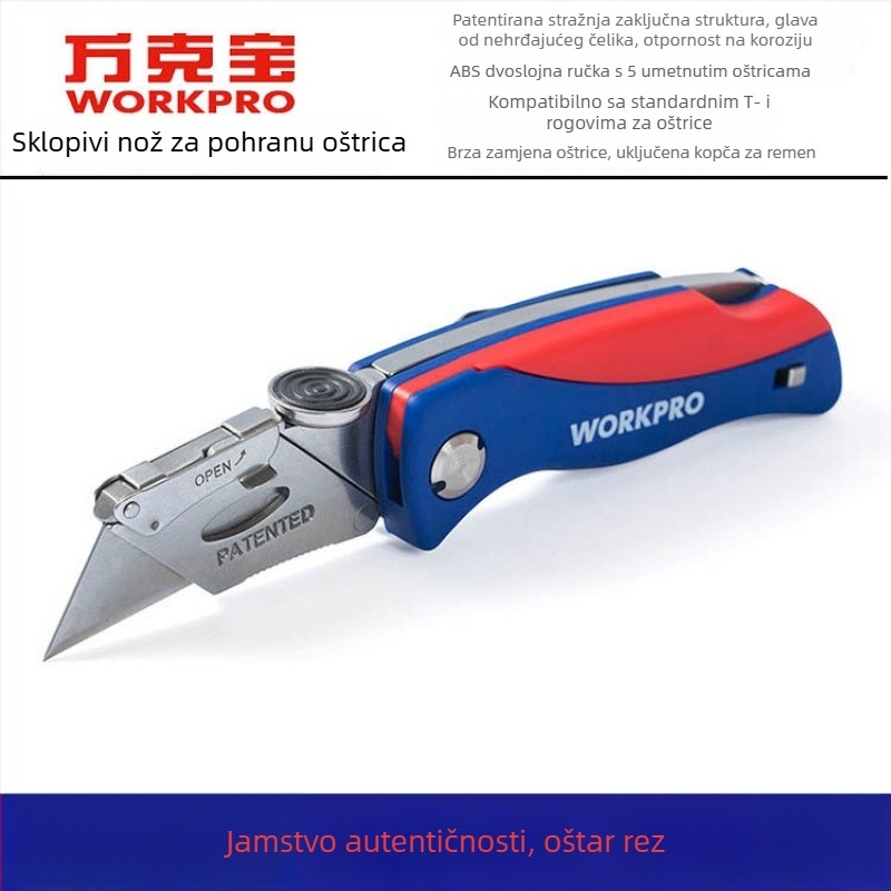 Teški sklopivi višenamjenski nož s plastičnom drškom, model 211006