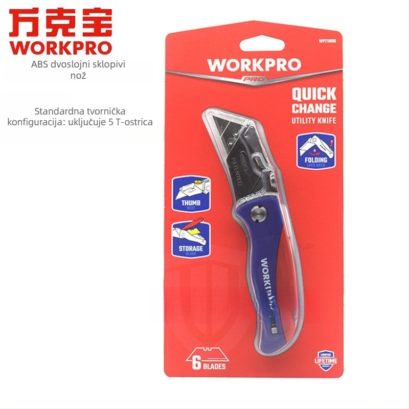 Teški sklopivi višenamjenski nož s plastičnom drškom, model 211006