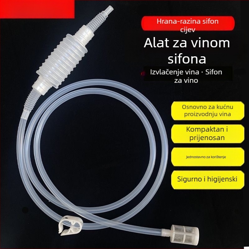 Kućni sifon za vino sa samoprilnim mehanizmom i filtrima, višenamjenski alat za proizvodnju vina, moderni minimalistički dizajn, predstavljen 2024.