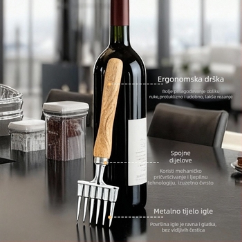 Aluminijski koktel-ledeni kopalj sa šest zuba – moderni minimalistički bar alat, model AZ41-1, 60 g, pakiranje OPP