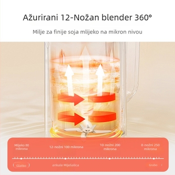 Stroj za sojino mlijeko za 2–3 osobe, 0.65L, 750W, 220V, Automatsko čišćenje