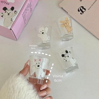 Čaša za alkohol u Ins stilu, staklena, kapacitet 1–100 ml, set 6–10 komada, mogućnost logotipa