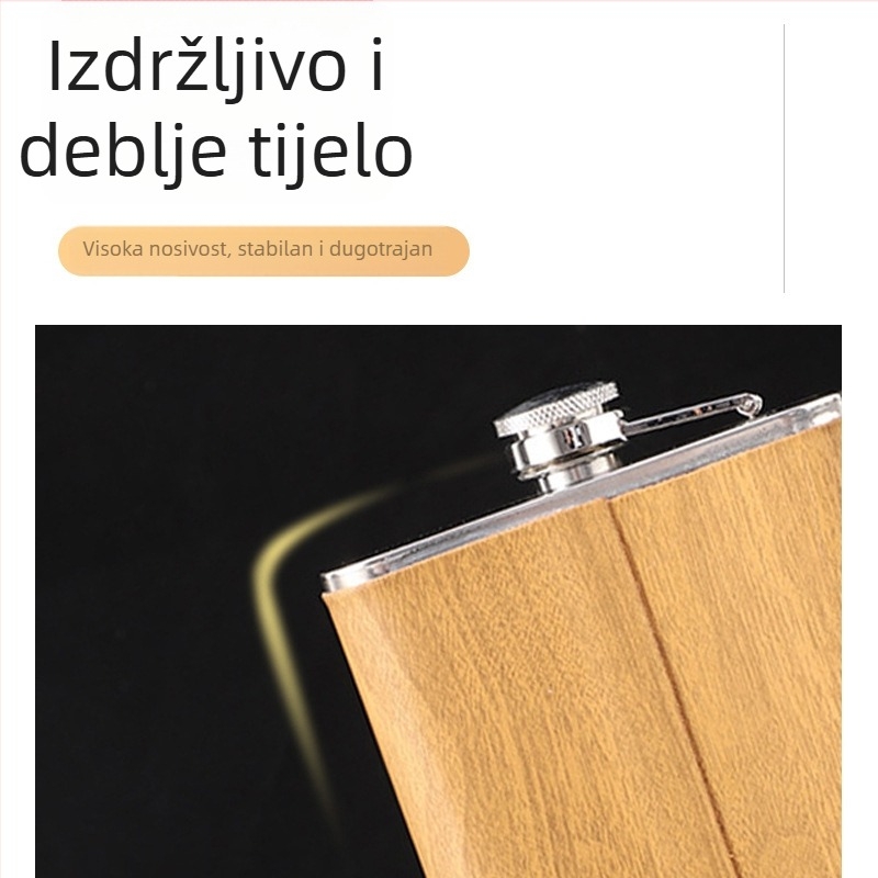 Flaša od nehrđajućeg čelika za muškarce za vanjsku upotrebu — prijenosni set s čašom za vino i lijevak