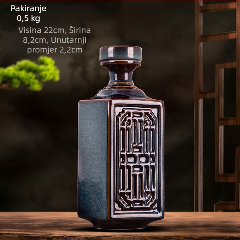 Bao Fuxiang keramijska zatvorena boca za vino, novi kineski stil, vrhunska kvaliteta, pojedinačno pakiranje