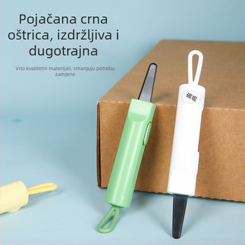 Otvarač kutija s magnetskim ekspresnim nožem, prenosni kućni alat ABS+TPR, 73 g, kaiš za nošenje