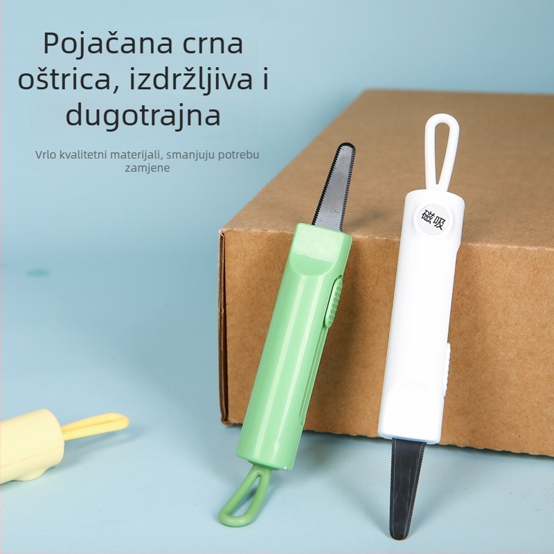 Otvarač kutija s magnetskim ekspresnim nožem, prenosni kućni alat ABS+TPR, 73 g, kaiš za nošenje