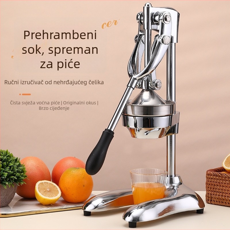 Ručni sokovnik za voće – nehrđajući čelik + aluminijska legura, višefunkcionalan, bez električne energije, za kućnu i malu poslovnu upotrebu