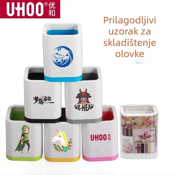 Youhe 6901/6902/6903 set držača za olovku i stolni organizator, plastika, kružnog oblika, otisak logotipa, prilagodljiva obrada