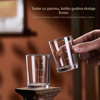 Set staklenih čaša za liker, Green Apple, mogućnost prilagodbe logom, kapacitet 1–100 ml, Novi kineski stil