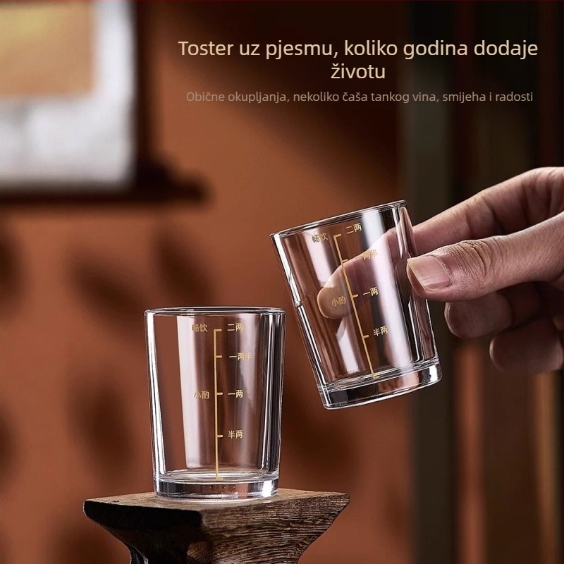 Set staklenih čaša za liker, Green Apple, mogućnost prilagodbe logom, kapacitet 1–100 ml, Novi kineski stil